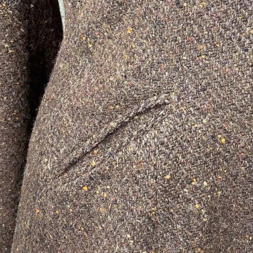 Ralph Lauren Cocoa Brown Lamb Tweed & Opossum Collar Full Length Coat - Picture 10 of 16